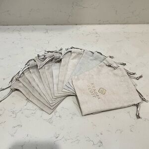 Kendra Scott Light Gray Jewelry Pouches set of 12!